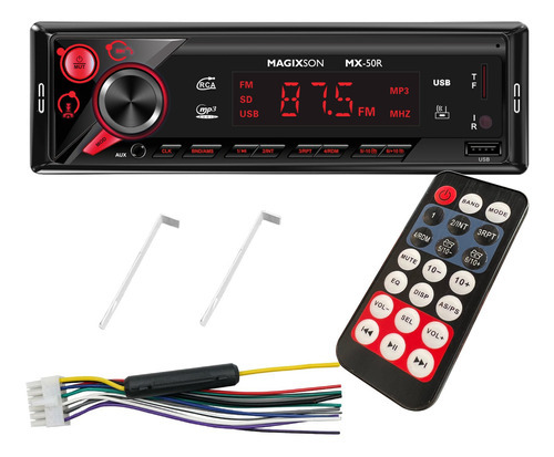 Estereo Bluetooth Usb Sd Radio Fm Frente Fijo Ecualizador