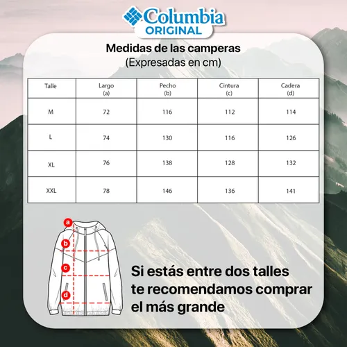 Campera Hombre Columbia Delta Capucha Termica Impermeable