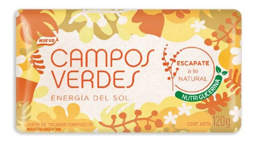 Imagen 2 de 9 de Jabon De Tocador En Barra Fragancias Campos Verdes 120g