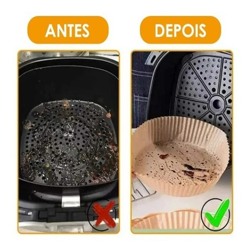 Imagem 2 de 5 de Forro De Papel Airfryer Tapete Forma Antiaderente