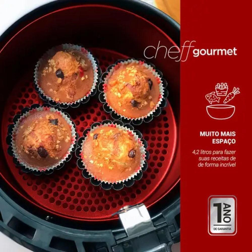 Fritadeira Air Fryer Eos Chef Gourmet Eaf42p 4,2 Litros