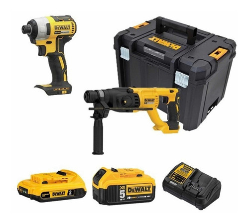 Kit Taladro Rotomartillo Dewalt Taladro Impacto Dck260d1p1t Color Amarillo Frecuencia 50/60Hz