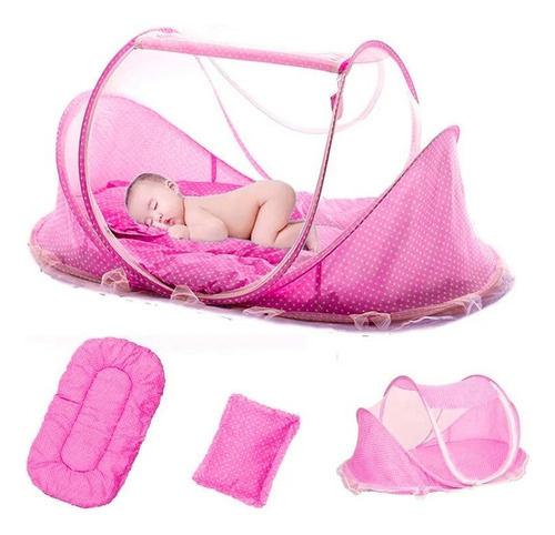 Cuna Portatil Mosquitero Plegable Para Bebés 