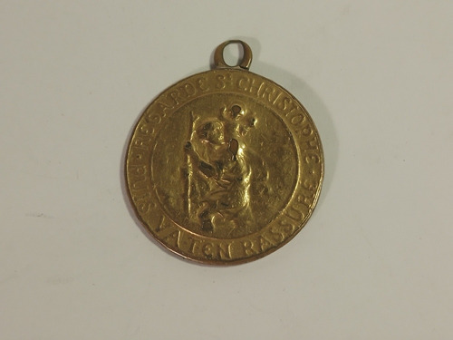 Medalla Antigua En Oro Fix Francesa Auto Del 1900 Rara Y Col