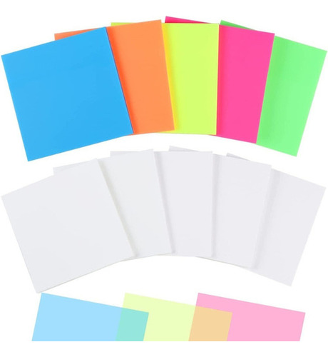 Notas Adhesivas Transparentes Tipo Post It, 10 Blocs, 500 Pz