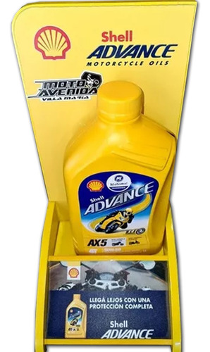 Aceite Shell 4t 20w 50 Mineral Para Moto Avenida