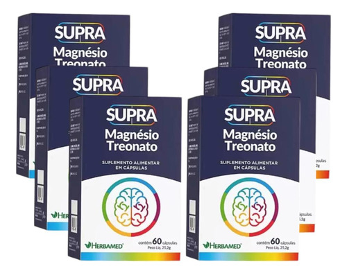 Kit Herbamed Supra Az 6 Caixas 60 Cápsulas Cada Sem Sabor