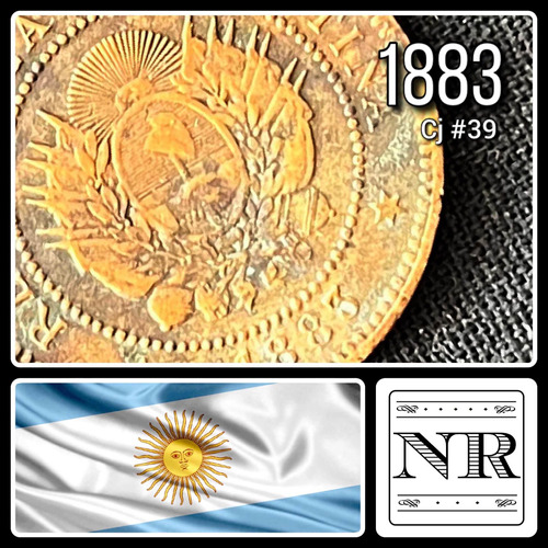 Argentina - 1 Centavo - Año 1883 - Cj #39 | Km #32 - Cobre