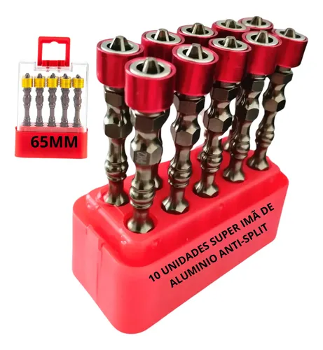 Jogo Ponteira Bits Ph2 Imantado Limitador Parafusar Drywall