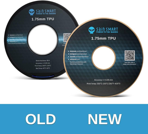 Filamento De Impresión 3d De Tpu Flexible Sainsmart, 1.75 Mm