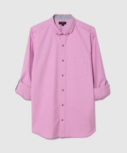 Camisa Hombre Patprimo M/l Rosado Algodón 44012915-4954