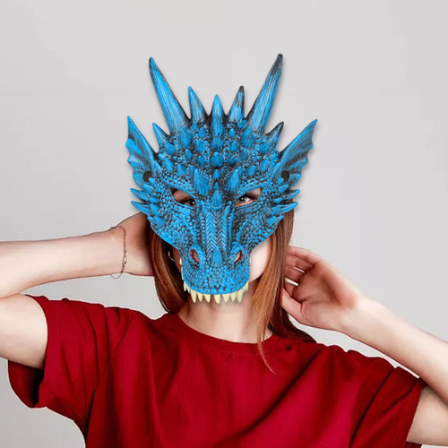 2 X 3d Dragon Mask Half Face Mask Scary Adults Halloween