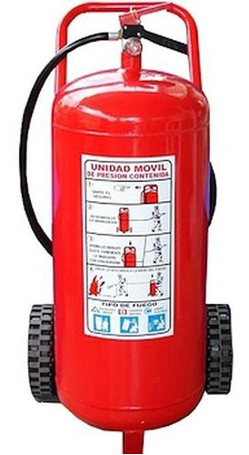 Extintor Móvil Con Ruedas, Mxkfi-001, 34kg, Clase A,b,c, 