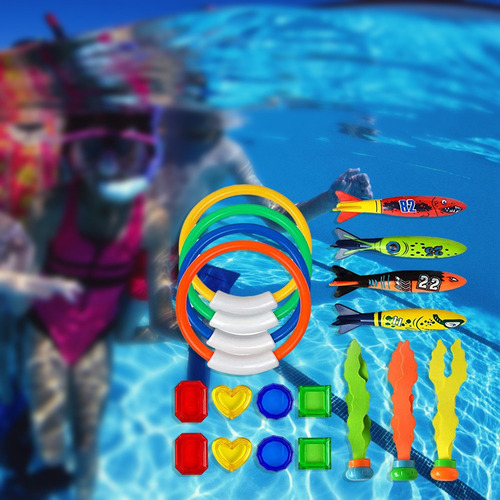 19 Piezas De Juguetes De Buceo Que Se Hunden En La Piscina