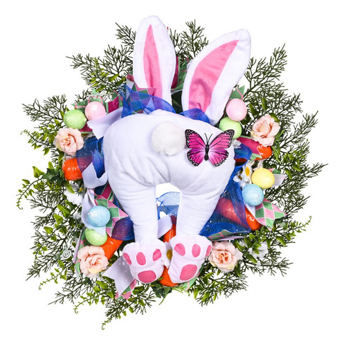 Coloridas Guirnaldas De Conejos De Pascua Para Puertas, Deco