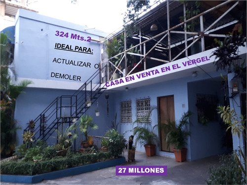 Vendo Casa De 2 Niveles  Para Vivirla  O Demoler En El Vergel, 324 Mts.2, Rd$27,000,000.00