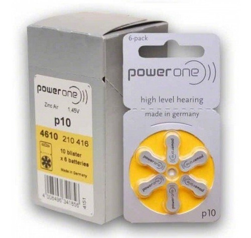 Pilas Para Audífono Powerone Caja X60 Unds Ref A Elección.