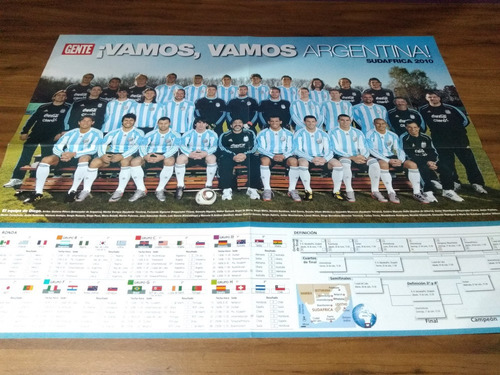 (u027) Poster Seleccion Argentina 2010 * 56 X 42