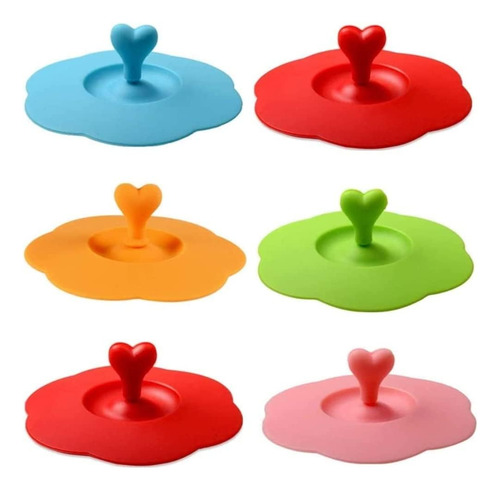 6 Fundas De Vidrio De Silicona Para Tazas, Tapas, Reutilizab