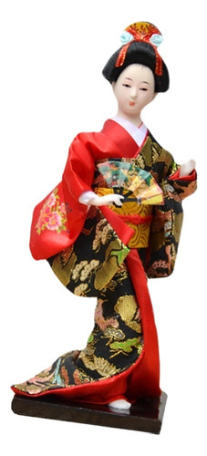 11 Japonés Kimono Geisha Muñeca Estilo Nacional Artesanal