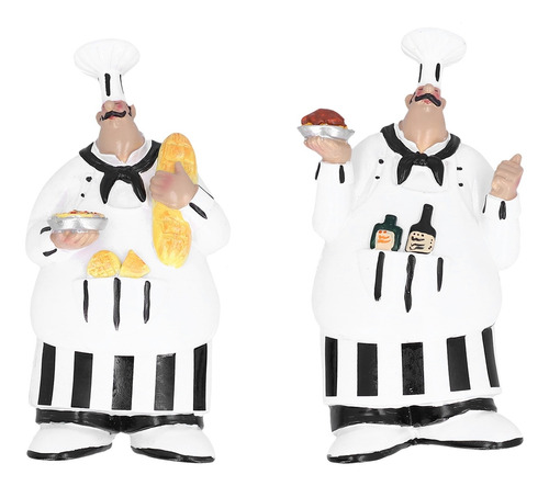 Figuras De Chef Retro De Resina Para Colgar En La Pared, Tri