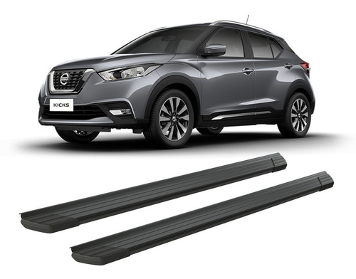 Estribos Aluminio Suv 2 Negros Bepo Para Nissan Kicks