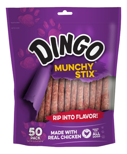 Pack 2 Unidades Snack Para Perros Dingo Munchy Stix 50un