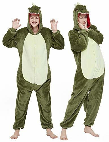 Adulto Dinosaurio Onesie Traje Traje Mujeres T Rex Pija...