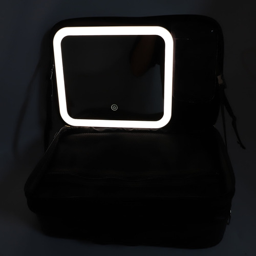 Bolsa De Maquillaje De Viaje Con Espejo Y 3 Temperaturas De