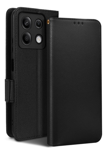 For Xiaomi Redmi Note 13 5g Litchi Pu Wallet Card Slot Case