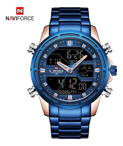 Relógio Masculino Naviforce 9138 Aço Inoxidavel Barato