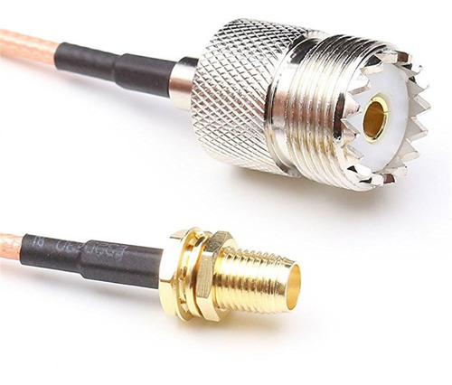 Imagen 6 de 11 de Cable De Antena Coaxial, Sma Macho A Uhf Hembra / Hembra