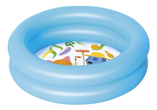 Imagen 2 de 7 de Pileta Inflable 2 Aros Translucida 61x51cm Bestway 51061 Edu