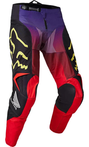 Pantalon Moto Honda Rojo/morado Fox