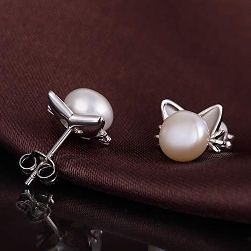 Pendientes De Gato Pendientes De Perlas De Gato Pendientes D