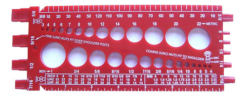 Stainlesstown Medidor De Roscas Para Tornillos Y Tuercas, Ro