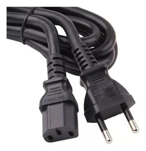 5x Cable De Poder Pc Corriente Cable Fuente De Poder 1.5mt