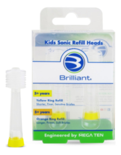 Brilliant Oral Care Kids Sonic - Cabezales De Repuesto Ultra