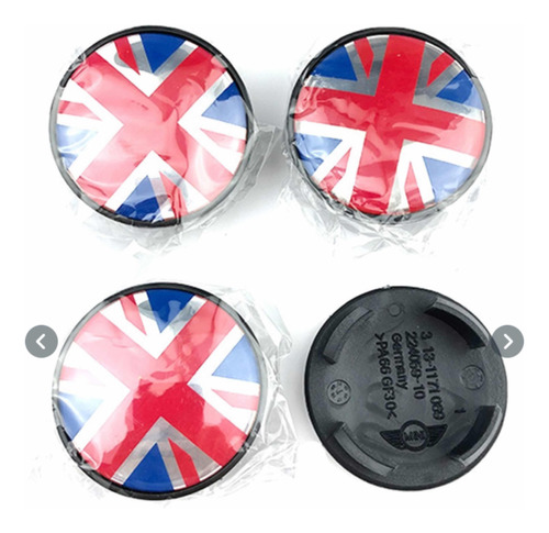 Centros Rin Mini Cooper 54 Mm 4 Piezas Bandera