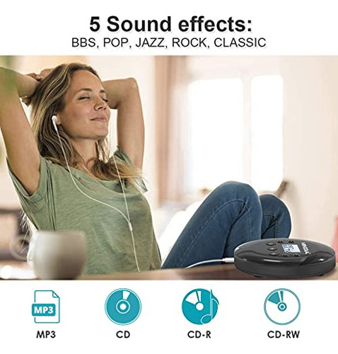 Pack Cd Player Porttil Monodeal Con Auriculares Y Pantalla