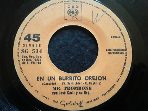 Imagen 3 de 7 de Single Leo Dan / Mr. Trombone - En Un Burrito Orejon