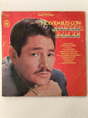 Javier Solis / Inolvidables Con Lp Vinilo 1972 Mx