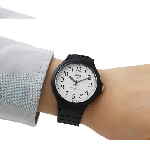Reloj Casio Hombre Mw-240-7bv Color de la correa Negro Color del fondo Blanco