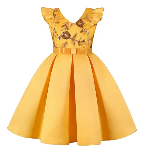 Vestidos para 2025 niñas color amarillo