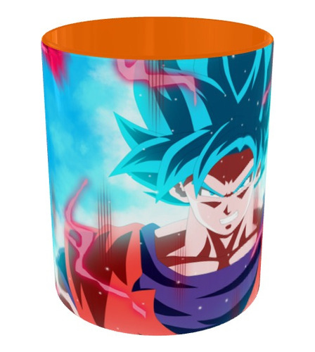 Mugs Dragon Ball Goku Ultra Insti Pocillo Serie Geeks Orange