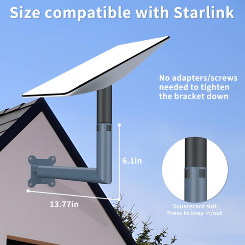 Soporte De Pared Starlink V2 18 Pulgadas Kit De Montaje Color