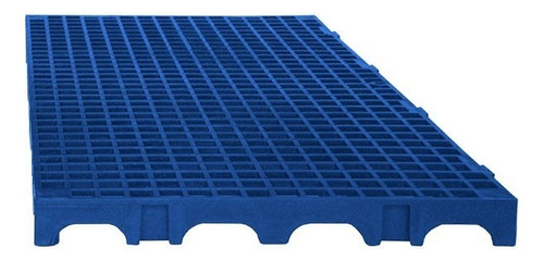 10 Und - Palete Estrado Plástico Preto 25x50x2,5 Cm Cor Azul