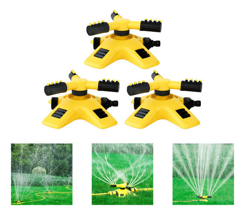 3 Peças Irrigador Jardim Giratório 360 Com 2 Modos Sprinkler