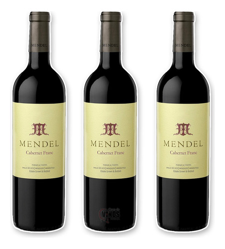 Vino Mendel Cabernet Franc 750 Ml Pack X3 Unidades