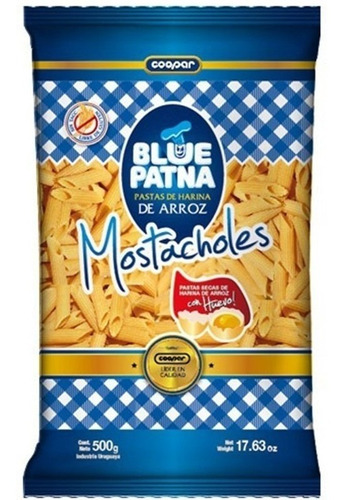 Fideos Mostacholes Harina De Arroz Sin Tacc Blue Patna 500gr